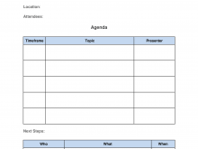 28 Standard Meeting Agenda Template Numbers Now for Meeting Agenda Template Numbers