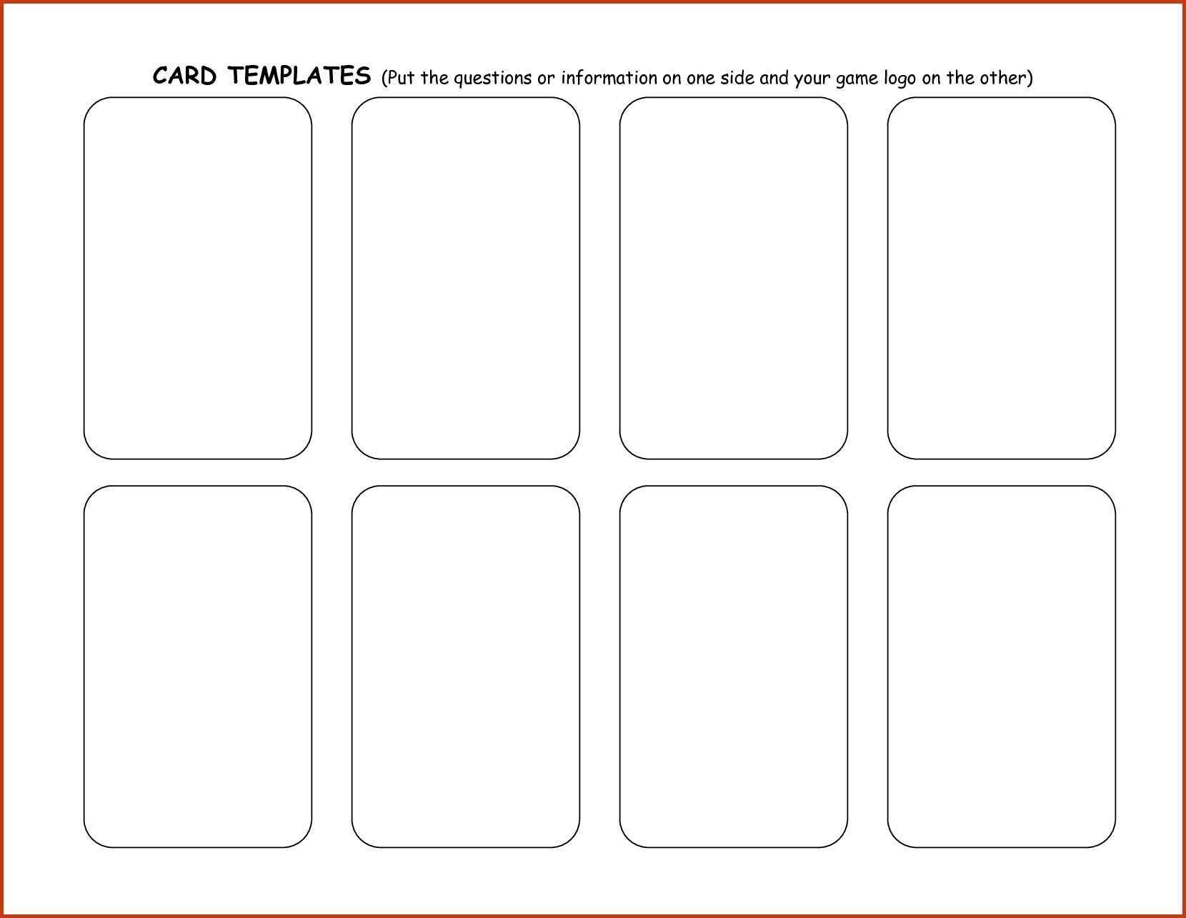 28 The Best Card Game Template Editable Templates for Card Game Template Editable