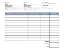 28 The Best Consulting Hours Invoice Template Formating by Consulting Hours Invoice Template