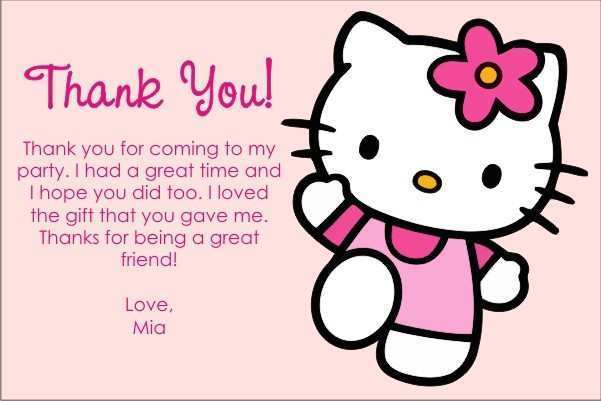 28 The Best Free Hello Kitty Thank You Card Template Templates with Free Hello Kitty Thank You Card Template