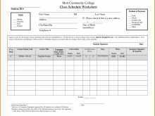 28 The Best Student Class Schedule Template in Photoshop with Student Class Schedule Template