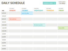 28 Visiting A Daily Schedule Template Templates with A Daily Schedule Template
