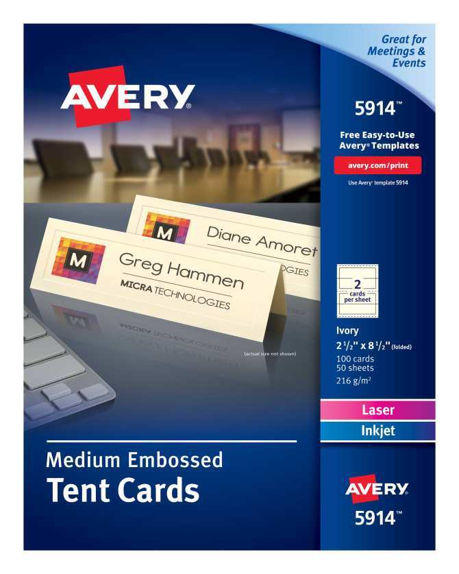 28 Visiting Avery Laser Tent Card Template Layouts with Avery Laser Tent Card Template