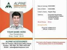Employee Id Card Template Microsoft Word Front And Back