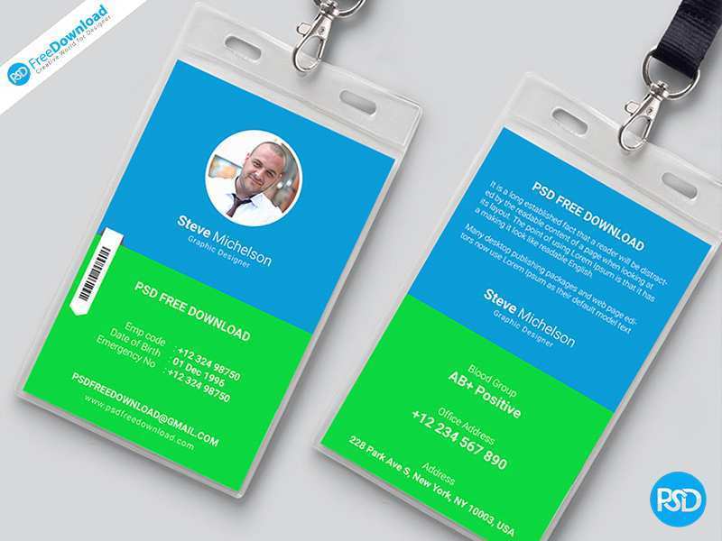 29 Best Id Card Template Back And Front in Photoshop for Id Card Template Back And Front