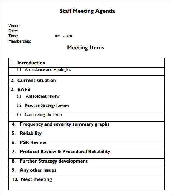29 Best Meeting Agenda And Format Download with Meeting Agenda And Format