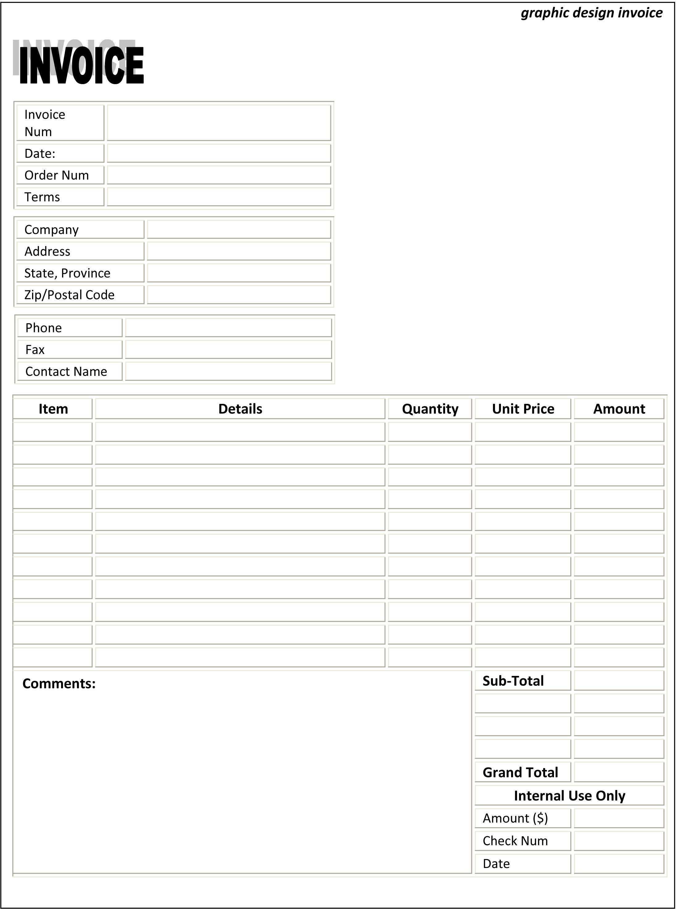 Creative Invoice Template Excel Cards Design Templates