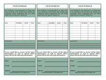 29 Customize Free Printable Comment Card Template Layouts with Free Printable Comment Card Template