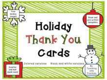 29 Customize Holiday Thank You Card Template Free Download for Holiday Thank You Card Template Free