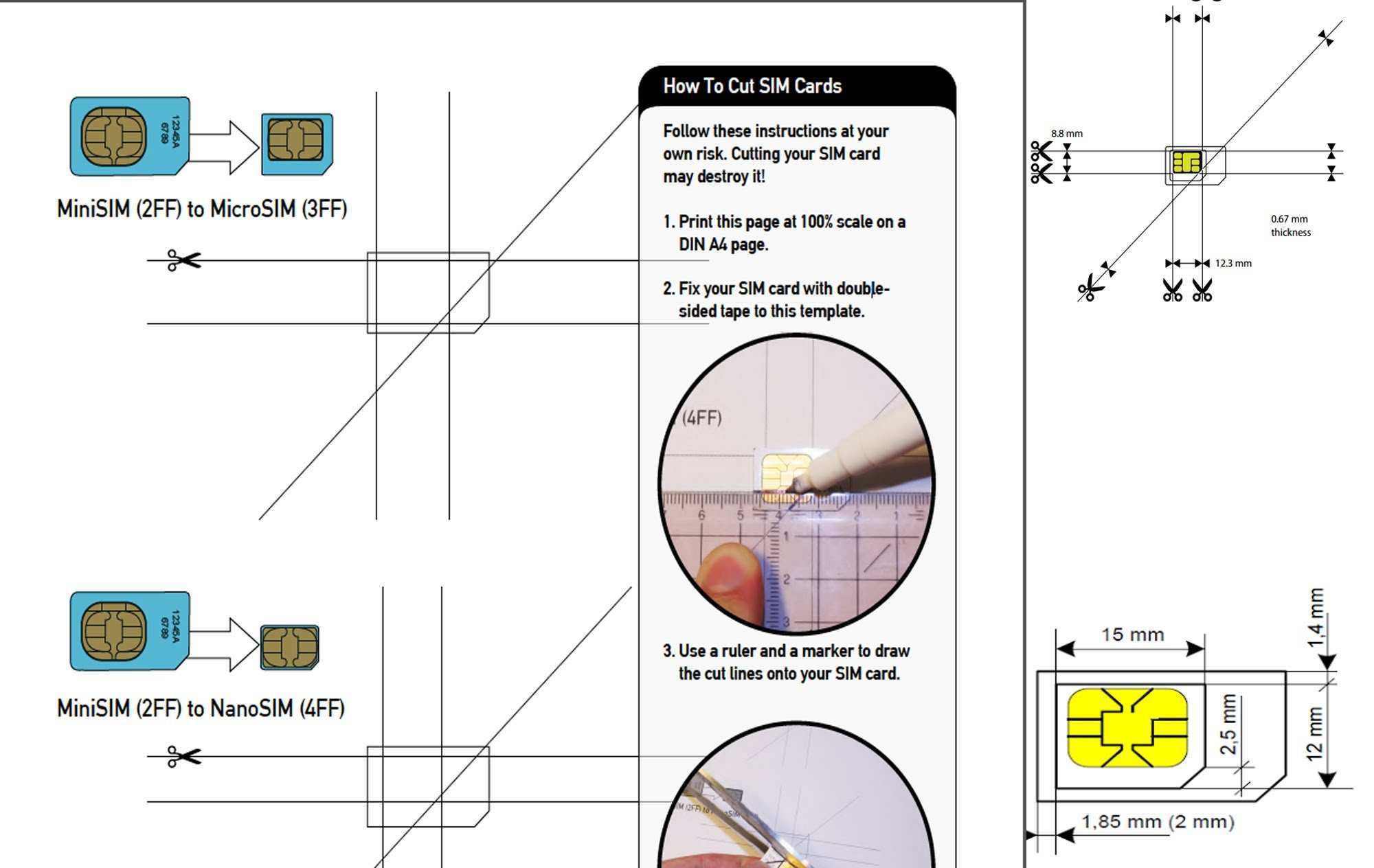 Micro Sim Card Cut Template Cards Design Templates