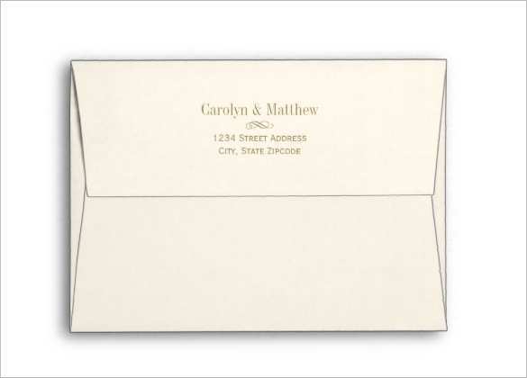 Card Envelope Template 5X7 Cards Design Templates