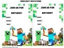 29 Free Printable Minecraft Birthday Card Template Printable For Free with Minecraft Birthday Card Template Printable