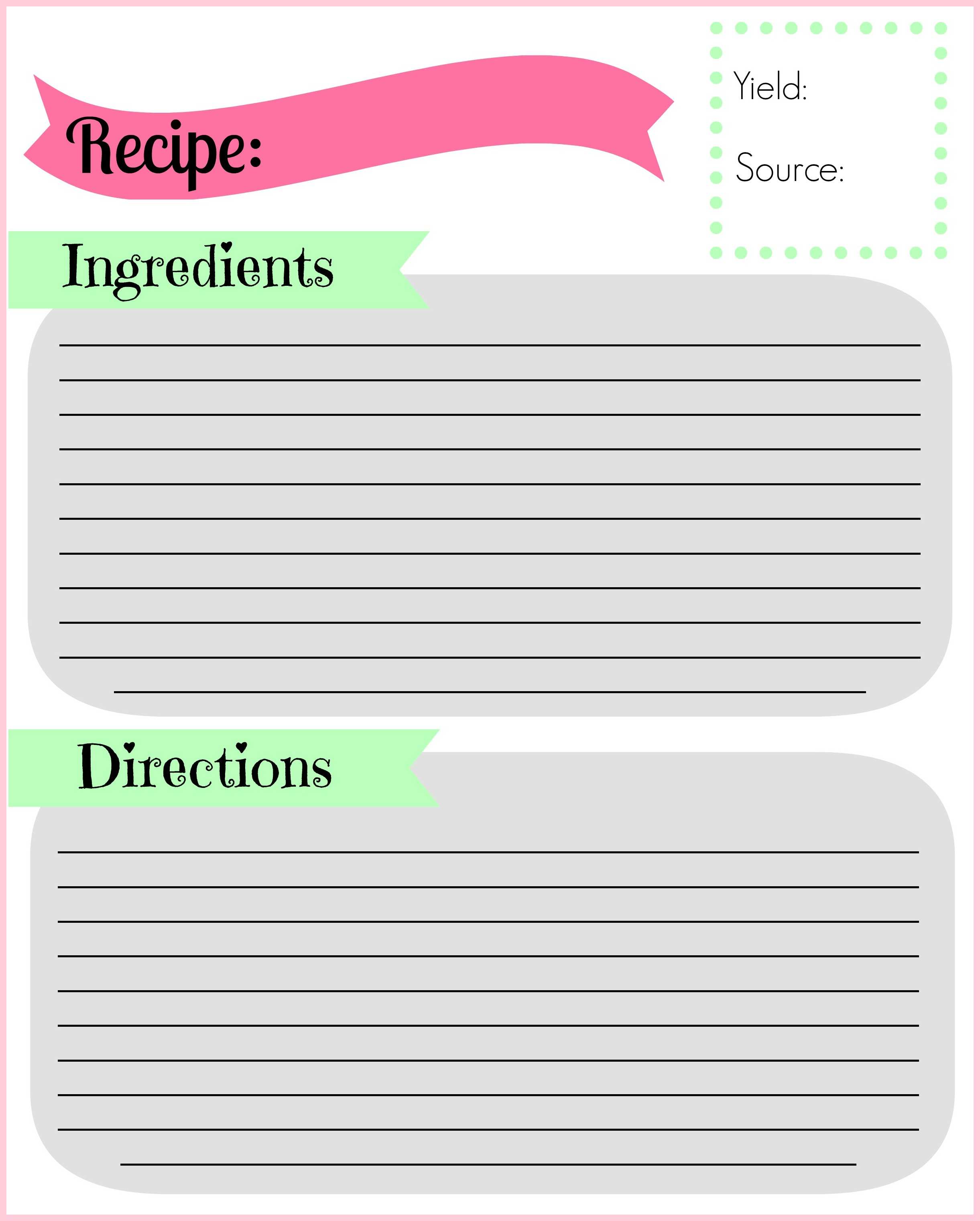 29 How To Create 8 X 10 Recipe Card Template For Free with 8 X 10 Recipe Card Template