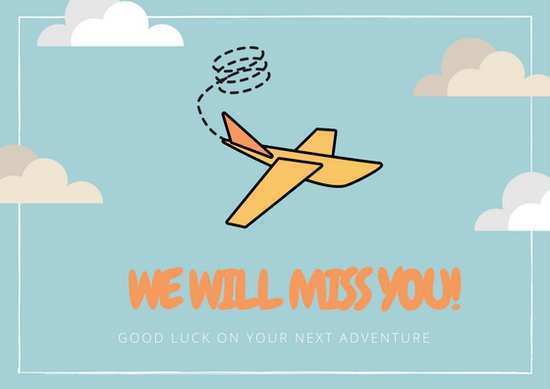 29 Online Farewell Card Templates Template With Stunning Design with Farewell Card Templates Template