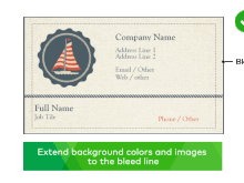 29 Online Vistaprint Business Card Template Bleed Photo with Vistaprint Business Card Template Bleed