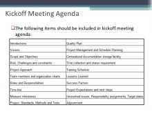 Kickoff Meeting Agenda Template