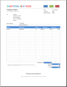 29 Printable Paint Contractor Invoice Template PSD File by Paint Contractor Invoice Template