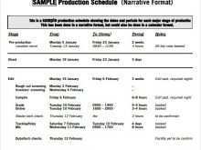 29 Production Schedule Sample Template Download for Production Schedule Sample Template