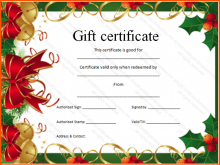 Sample Christmas Gift Card Template