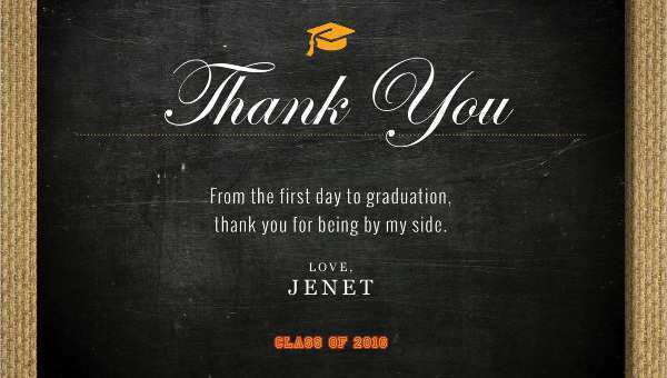 29 The Best Free Printable Graduation Thank You Card Template Photo with Free Printable Graduation Thank You Card Template
