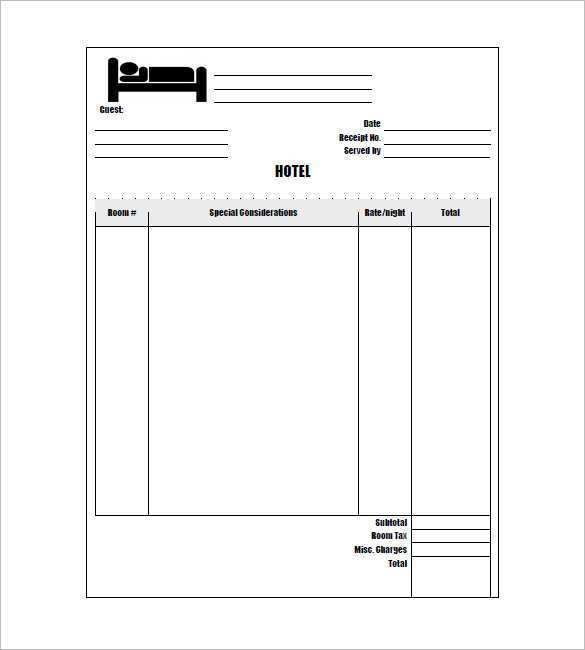 29 The Best Hotel Stay Invoice Template for Ms Word with Hotel Stay Invoice Template