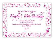 29 The Best Invitation Card Template For 18Th Birthday in Photoshop by Invitation Card Template For 18Th Birthday