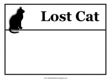 Free Lost Cat Flyer Template