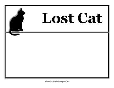 29 Visiting Free Lost Cat Flyer Template For Free by Free Lost Cat Flyer Template