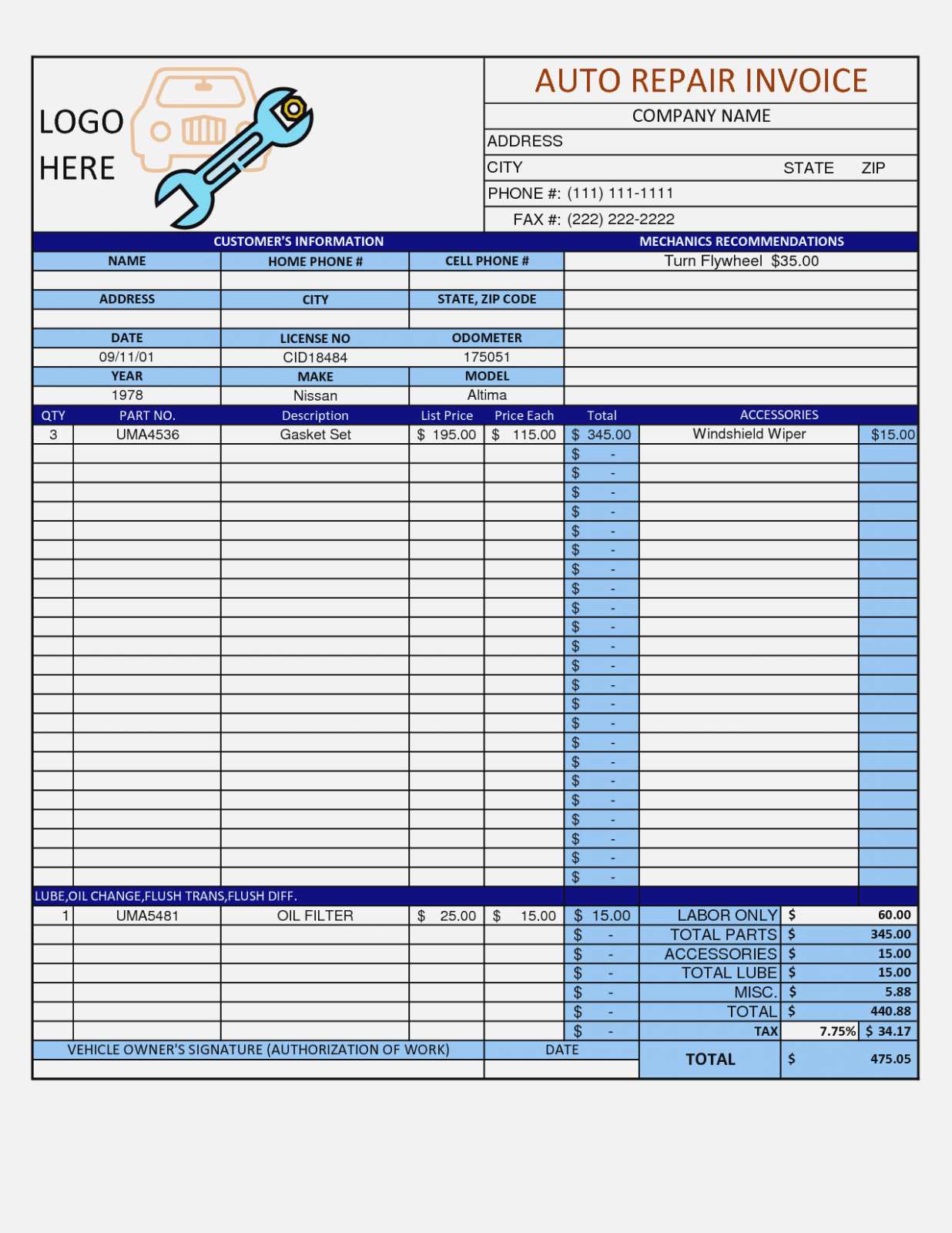 mechanic-job-card-template