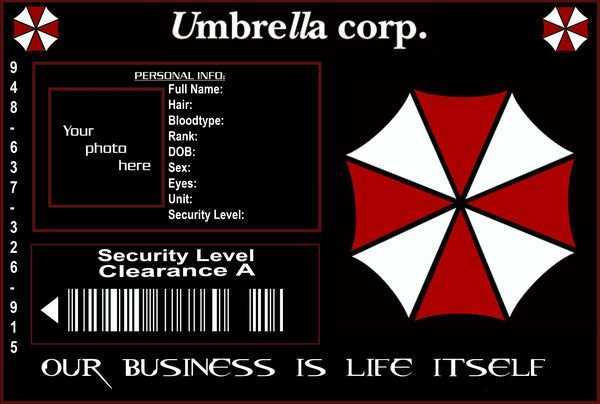 30 Blank Umbrella Corporation Id Card Template Now by Umbrella Corporation Id Card Template