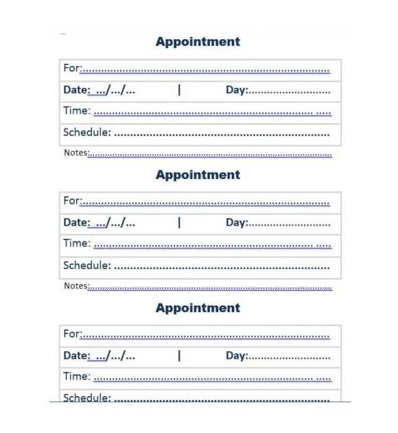 30 Create Appointment Card Template For Word PSD File by Appointment Card Template For Word