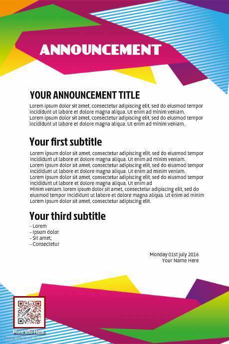 30 Creative Announcement Flyer Template With Stunning Design by Announcement Flyer Template