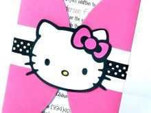 Birthday Invitation Card Template Hello Kitty