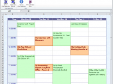 30 Customize Our Free My Class Schedule Template in Photoshop by My Class Schedule Template