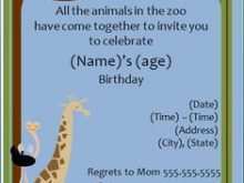 30 Format Zoo Birthday Card Template PSD File by Zoo Birthday Card Template
