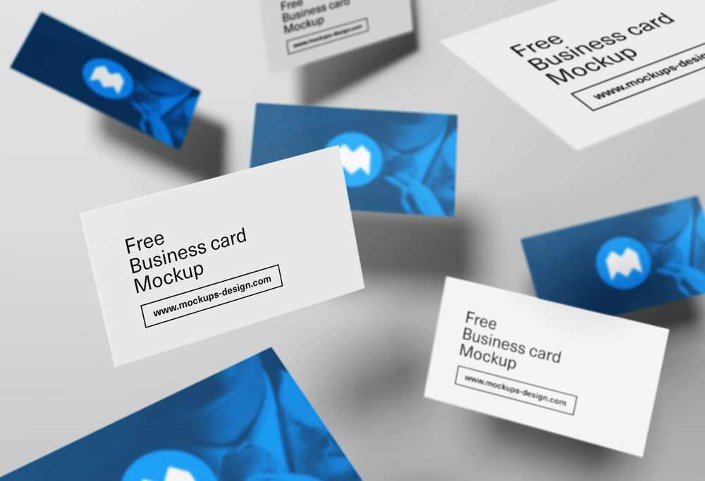 Download Business Card Mockup Illustrator Template - Cards Design Templates