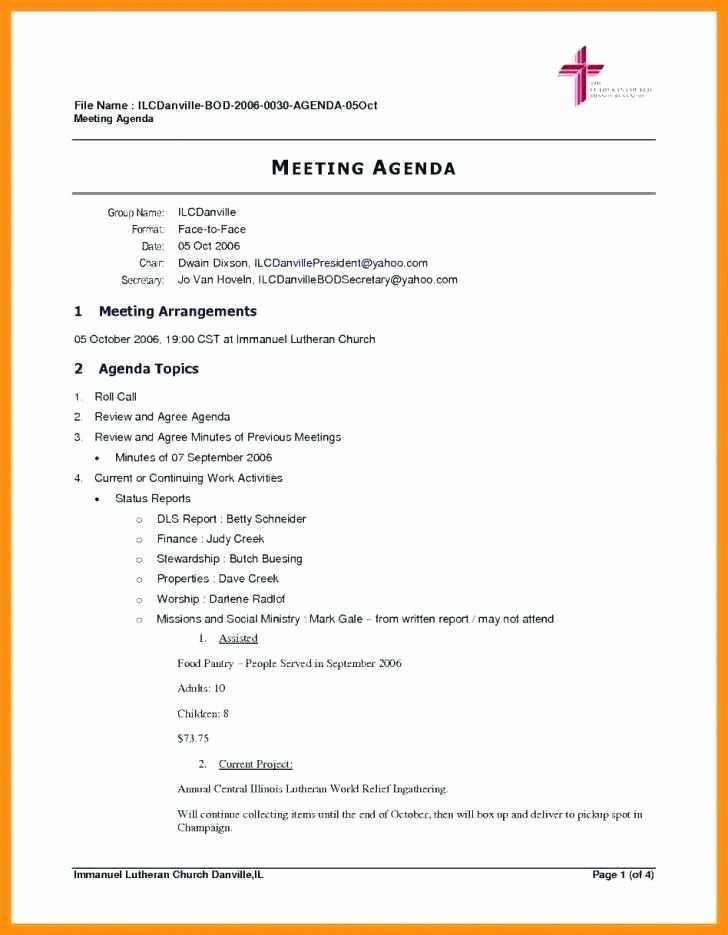 30 How To Create Church Business Meeting Agenda Template Download By 