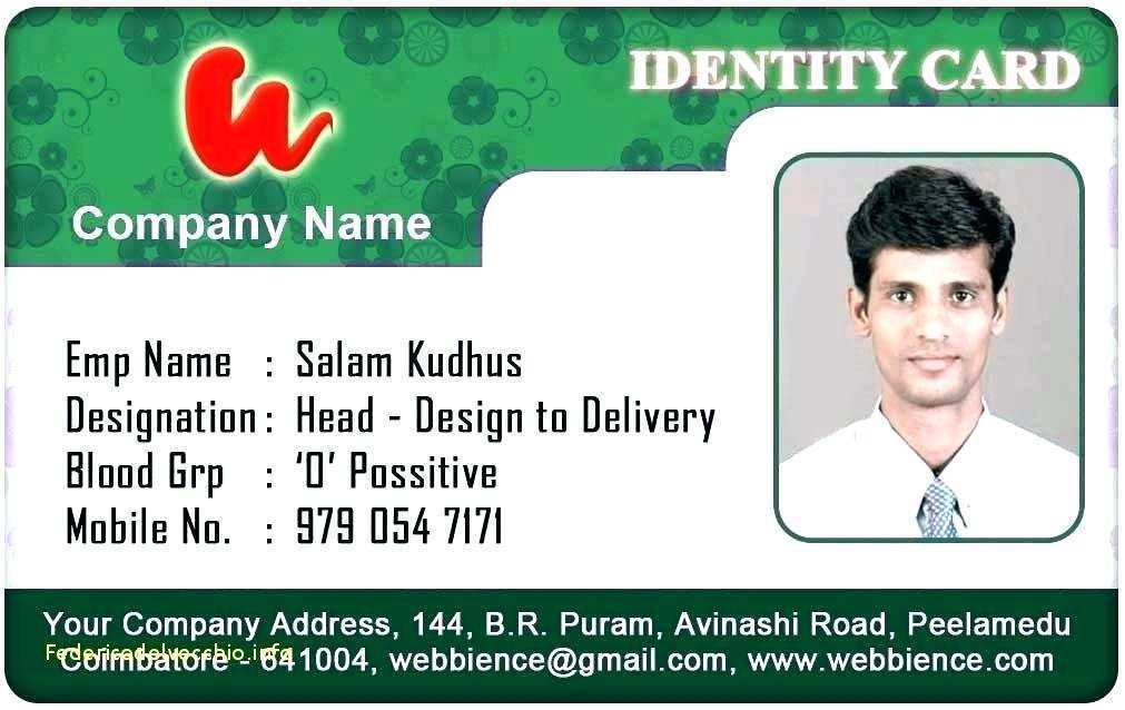 Employee Id Card Template Free Download Excel