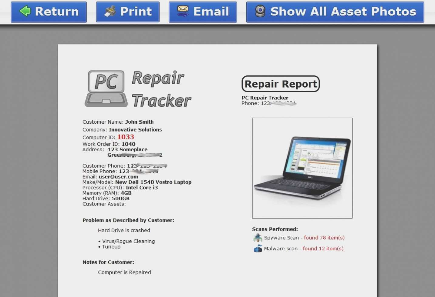 30 Printable Pc Repair Invoice Template With Stunning Design by Pc Repair Invoice Template