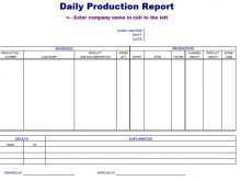 Production Schedule Template Excel