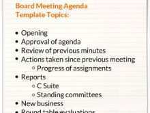 30 Report Trustee Meeting Agenda Template Formating with Trustee Meeting Agenda Template