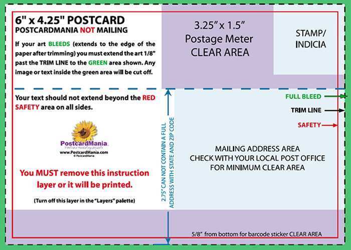 30 Standard 4X6 Postcard Template Usps Now for 4X6 Postcard Template Usps