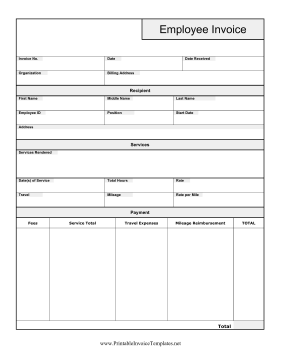 30 Standard Employee Invoice Template in Photoshop for Employee Invoice Template