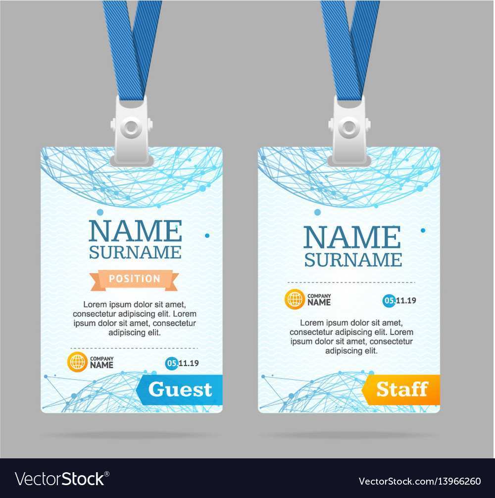 id card template illustrator free download