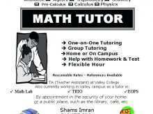 Tutoring Flyer Template Word