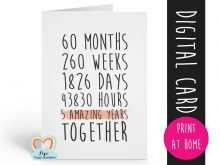 31 Adding 5 Year Anniversary Card Template Formating by 5 Year Anniversary Card Template