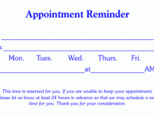 31 Adding Appointment Card Template Printable Photo for Appointment Card Template Printable