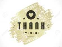 Thank You Card Template Gold