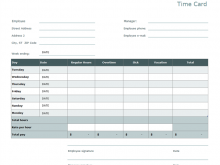 31 Blank Excel Template To Calculate Time Card For Free for Excel Template To Calculate Time Card