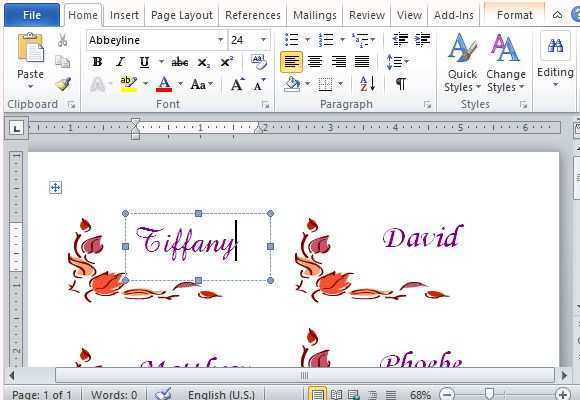 31 Blank Place Card Template In Word Now with Place Card Template In Word